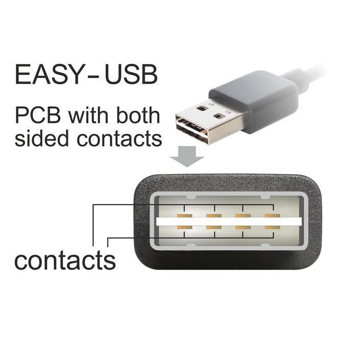 EASY-USB2.0 A-B kapall, 1 metri, svartur - image 3 [60184adbde]