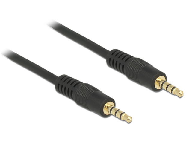 3.5mm stereo jack kapall, 4 pin, 1 metrar - image 2 [96f81ab205]