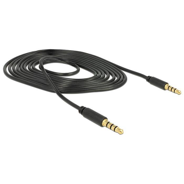 3.5mm stereo jack kapall, 4 pin, 2 metrar - image 2 [3ae9a3108c]