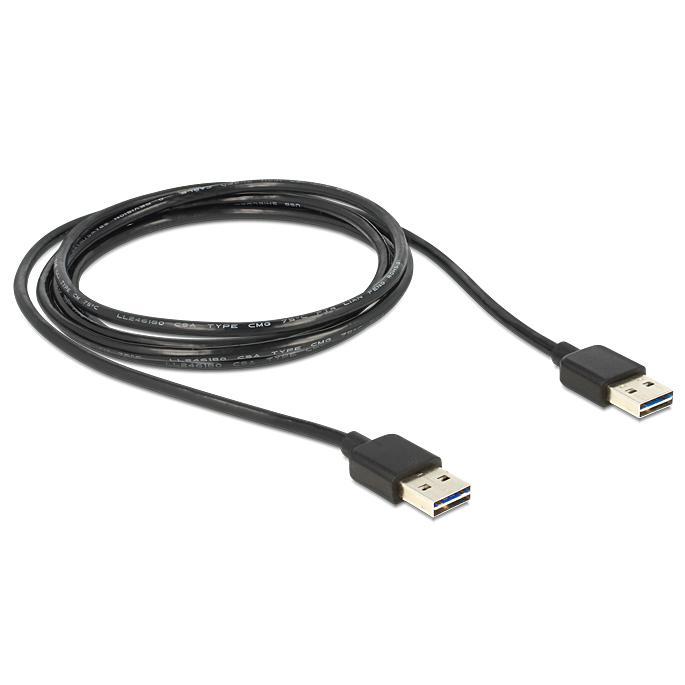 EASY-USB2.0 A-A kapall, 1 metri, svartur - image 2 [1321295d6f]