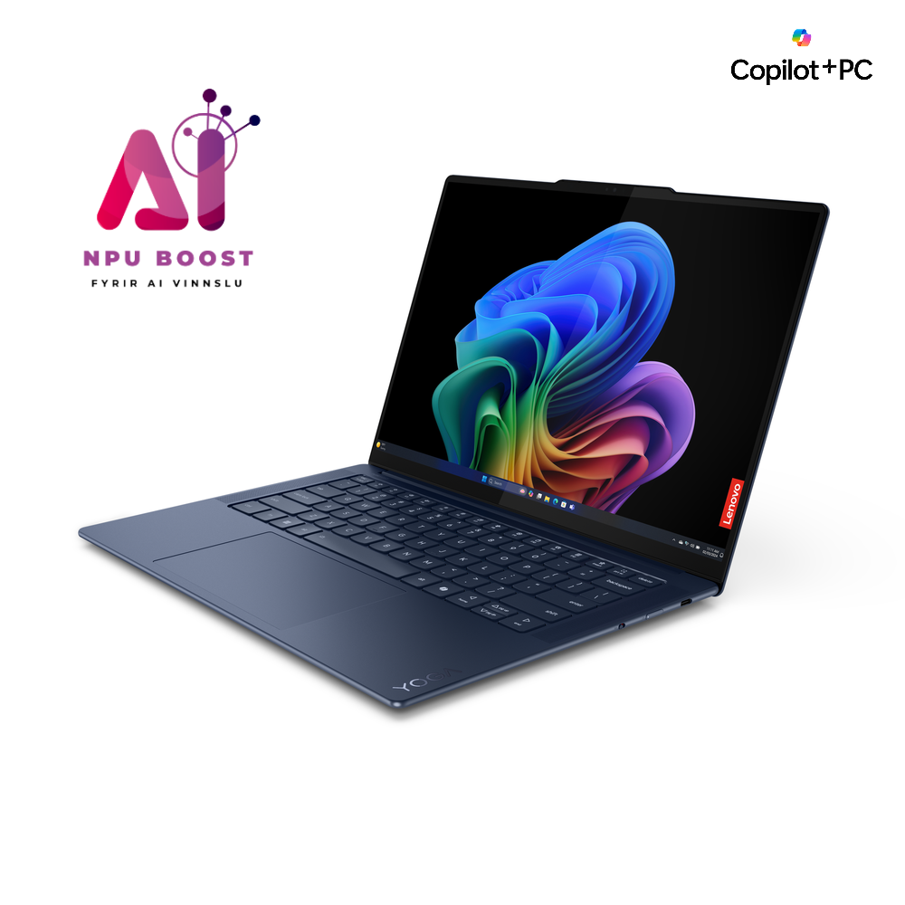 Lenovo Yoga Slim 7 AI+ fartölva, 14.5" OLED 3K Touch, X Elite 78-100 AI 32GB 1TB W11ARM, Cosmic Blue - image 2 [652fa93d1f]