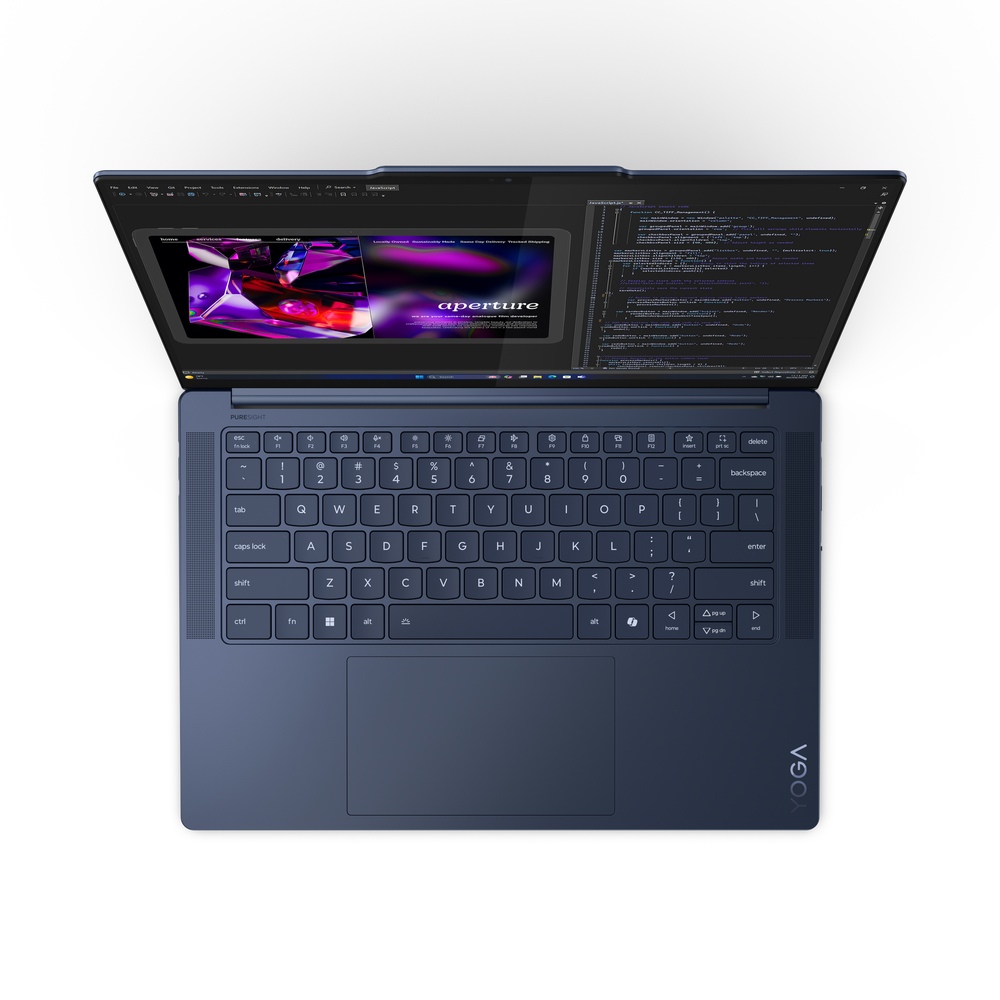 Lenovo Yoga Slim 7 AI+ fartölva, 14.5" OLED 3K Touch, X Elite 78-100 AI 32GB 1TB W11ARM, Cosmic Blue - image 6 [23027f7bf6]