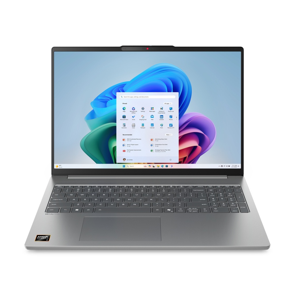 Lenovo IdeaPad Slim 3 fartölva, 16" FHD+ R5-7535HS 16GB 512GB W11, Luna Grey - image 2 [69b6facf40]
