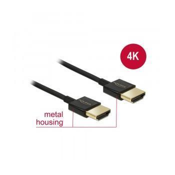 Delock HDMI Slim kapall, 4K 60Hz, hann/hann, 3 metrar, svartur - image 2 [909eded637]