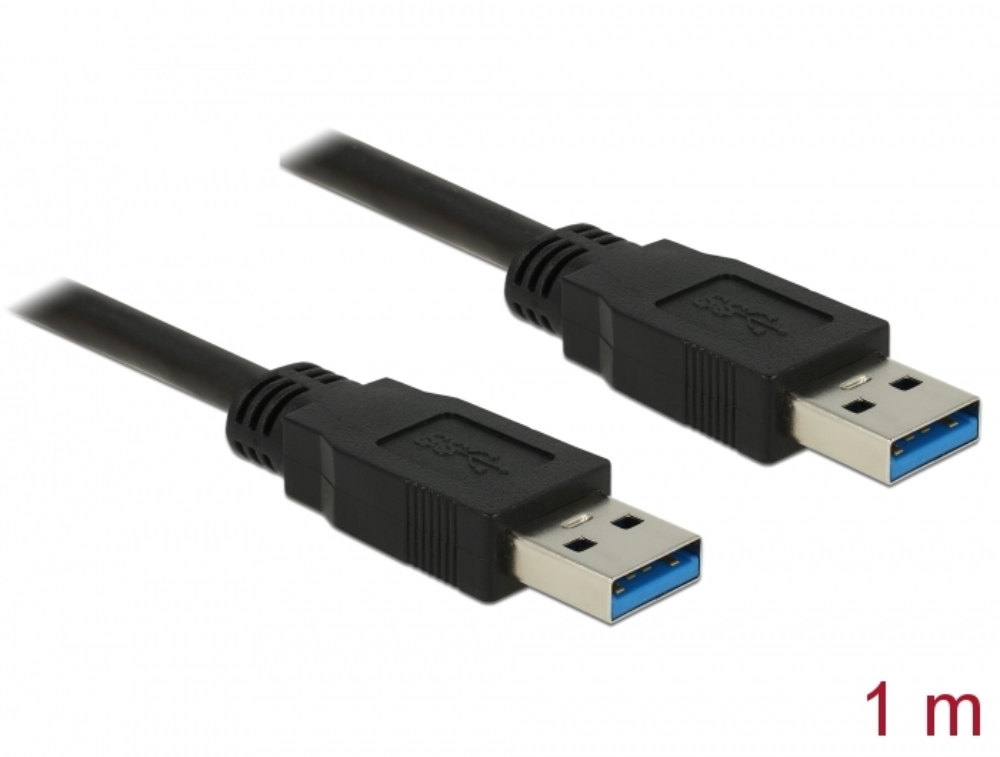 USB3.0 A-A kapall, 1 metri, hann/hann, svartur - image 2 [e24db2ab88]