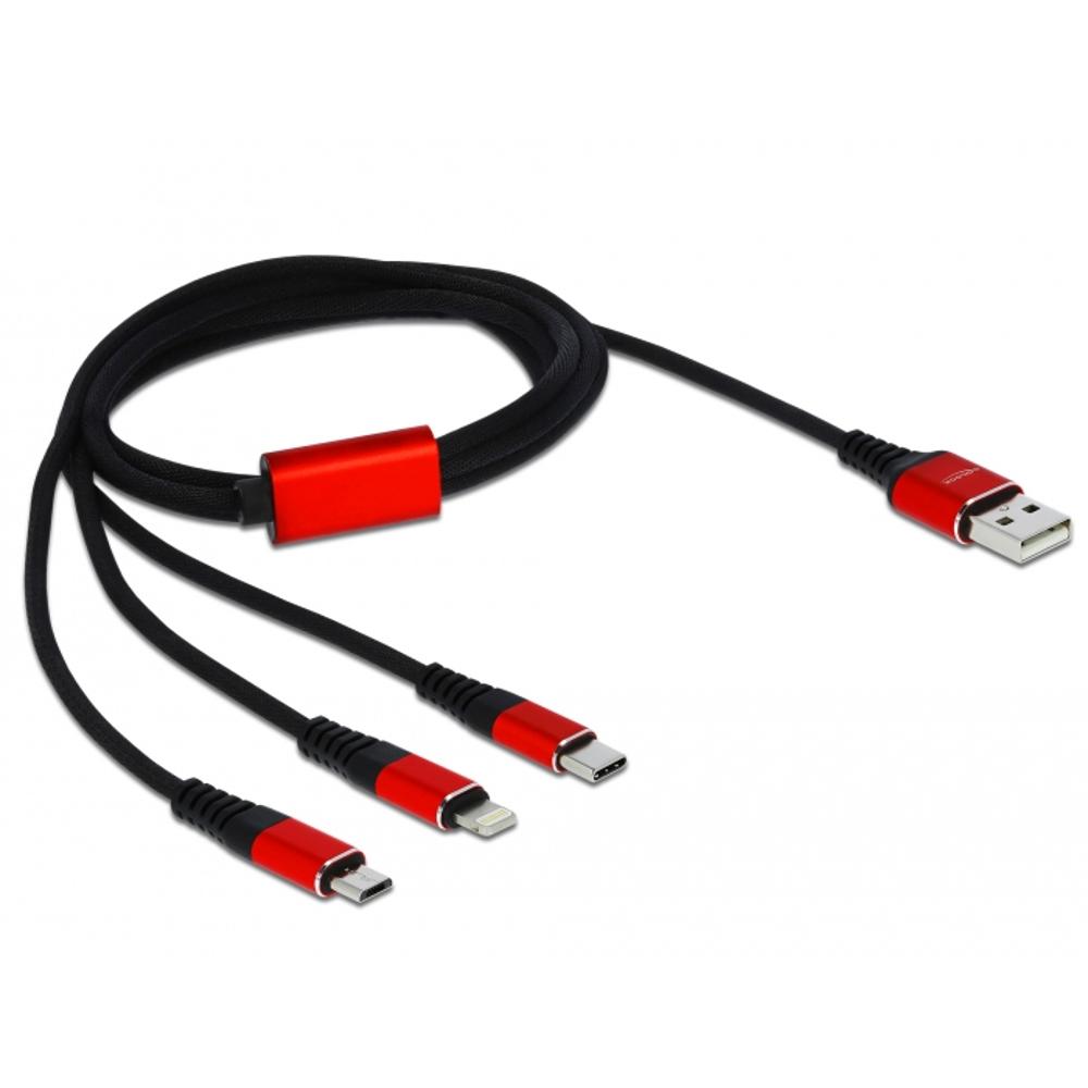 Delock 3-in-1 USB2.0 A í Lightning, USB-C og Micro-USB - image 2 [604ff28031]