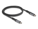 Delock USB-C 40Gbps PD 3.1 240W DP 1.4 8K hleðslukapall með LED skjá, 1m, málmgrár - image 2 [58a8c56de0]