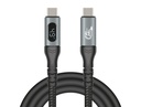 Delock USB-C 40Gbps PD 3.1 240W DP 1.4 8K hleðslukapall með LED skjá, 1m, málmgrár - image 7 [19a3a225c0]
