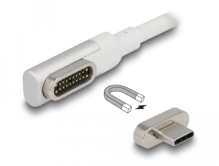 Delock Thunderbolt™ 3 USB-C™ 4K 60 Hz dokkukapall með segultengi, 1.2m - image 7 [6c2667bc13]