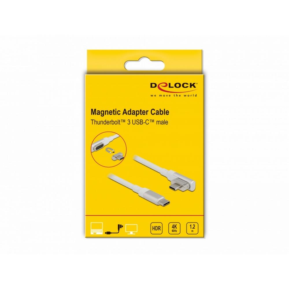 Delock Thunderbolt™ 3 USB-C™ 4K 60 Hz dokkukapall með segultengi, 1.2m - image 10 [b3878c0159]
