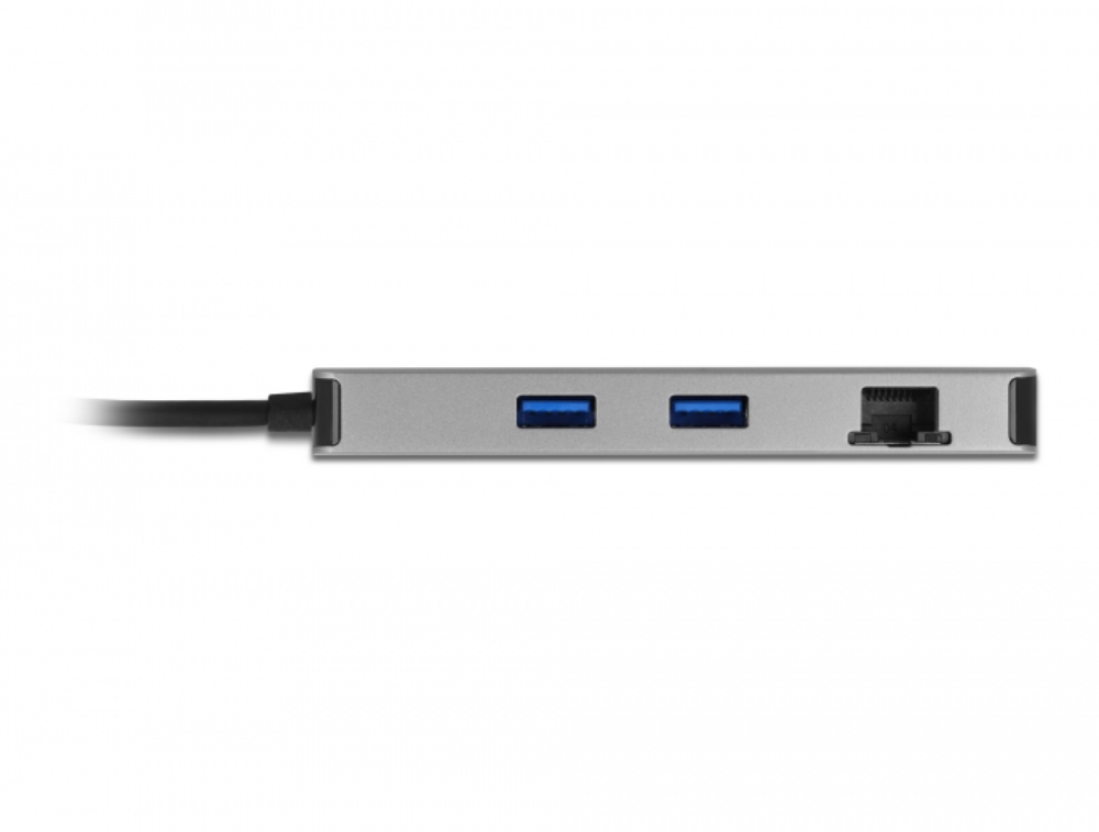Delock USB-C 4K 85W fartölvudokka með 2x skjátengum - image 3 [012123ac38]