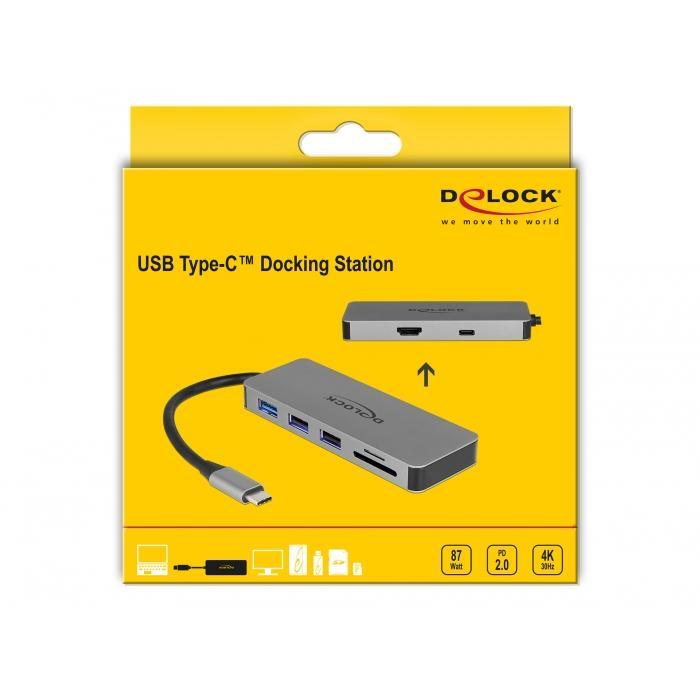 Delock USB-C 4K 87W fartölvudokka með skjátengi - image 9 [3ab2f2e088]