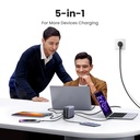 300W UGREEN Desktop 4x USB-C, 1x USB-A PPS PD QC GaN II hleðslutæki - image 3 [763766a9ee]