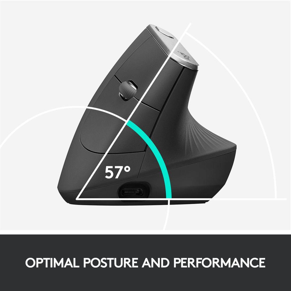 Logitech MX Vertical þráðlaus mús, Svört - image 4 [1d4474ac4c]