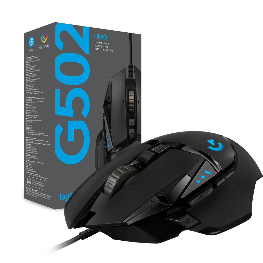 Logitech G502 Hero leikjamús, Svört - image 7 [7647347cfb]