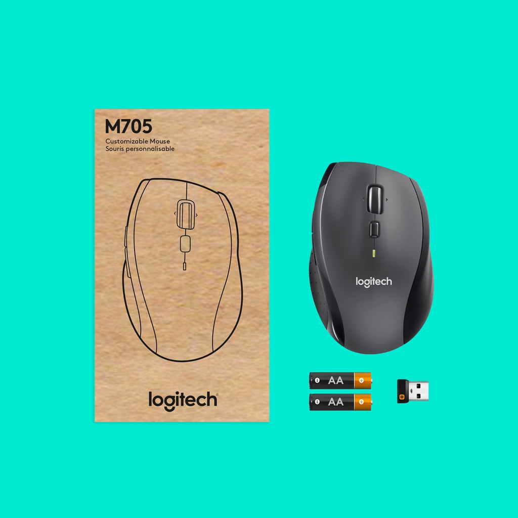 Logitech M705 þráðlaus mús, svört og grá - image 17 [7eb1f4f003]