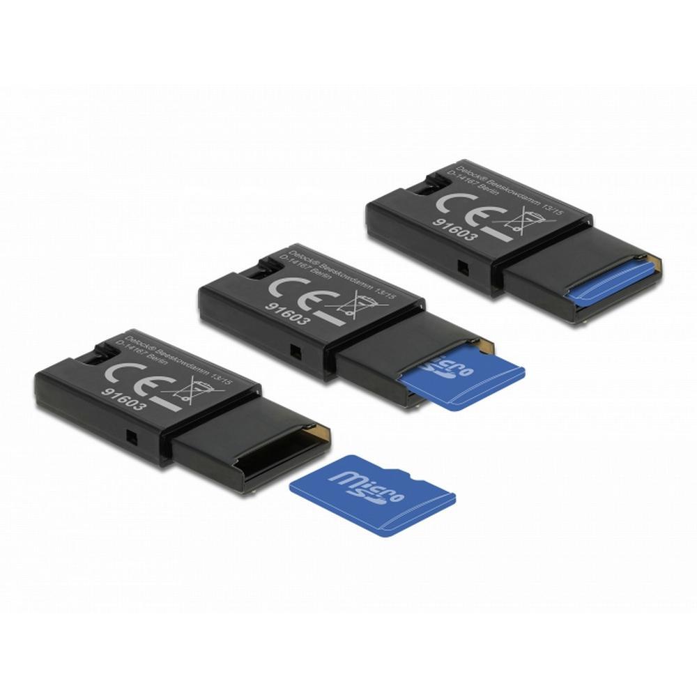 Delock USB 2.0 fyrirferðalítill Micro SD kortalesari, svartur - image 7 [db3cf16db4]