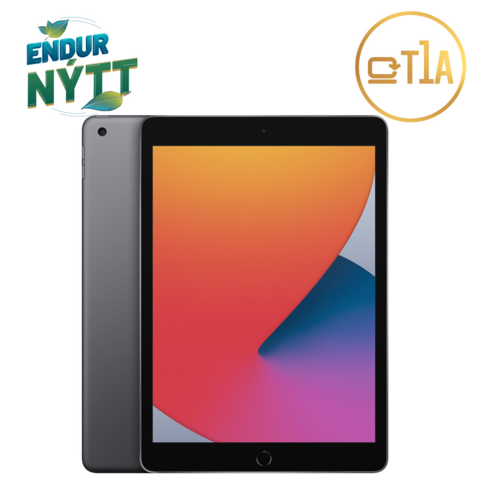 [T-IP8SG128-3] Apple iPad 10,2" spjaldtölva (8th gen) 128GB, Space Gray, endurnýtt