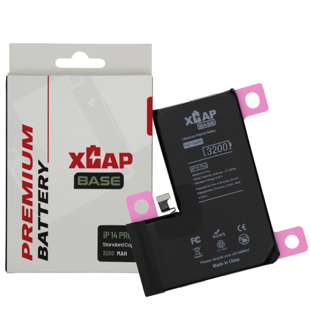 [XCAP-BASE-IP14PRO] XCAP connect rafhlaða fyrir iPhone 14 Pro (3200 mAh)