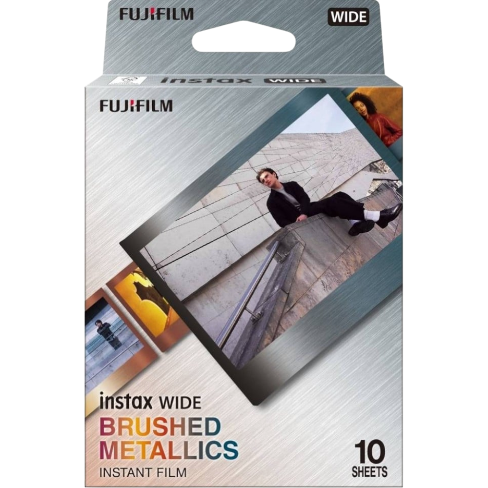 [1308975] Fujifilm instax WIDE ljósmyndapappír, 1x10, Brushed Metal