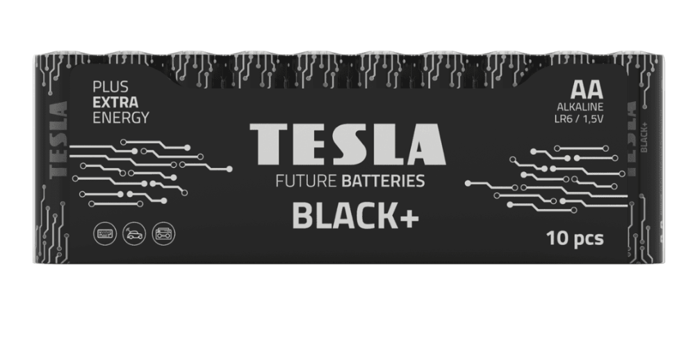 [14061010] Tesla Batteries AA Black+ langlífar rafhlöður, 10stk