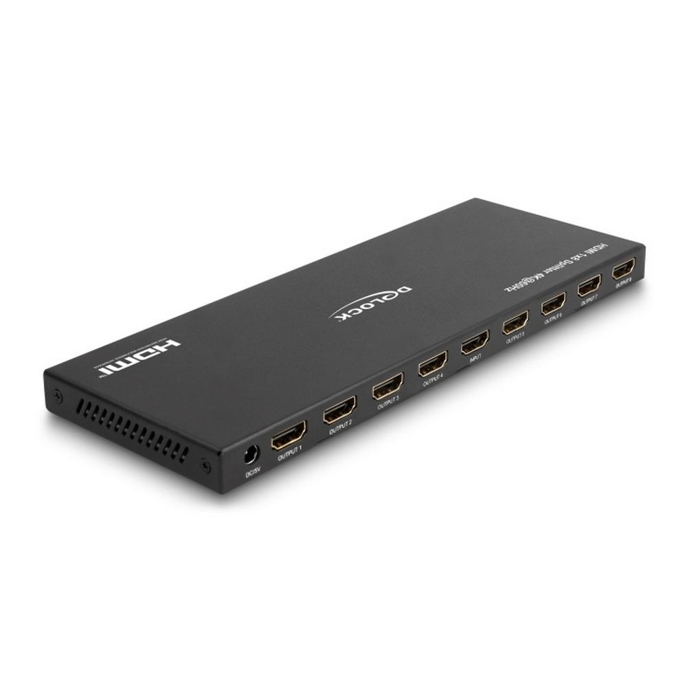 [18654] Delock HDMI skiptir 1x inn 8x út 4K 60Hz með downscaler