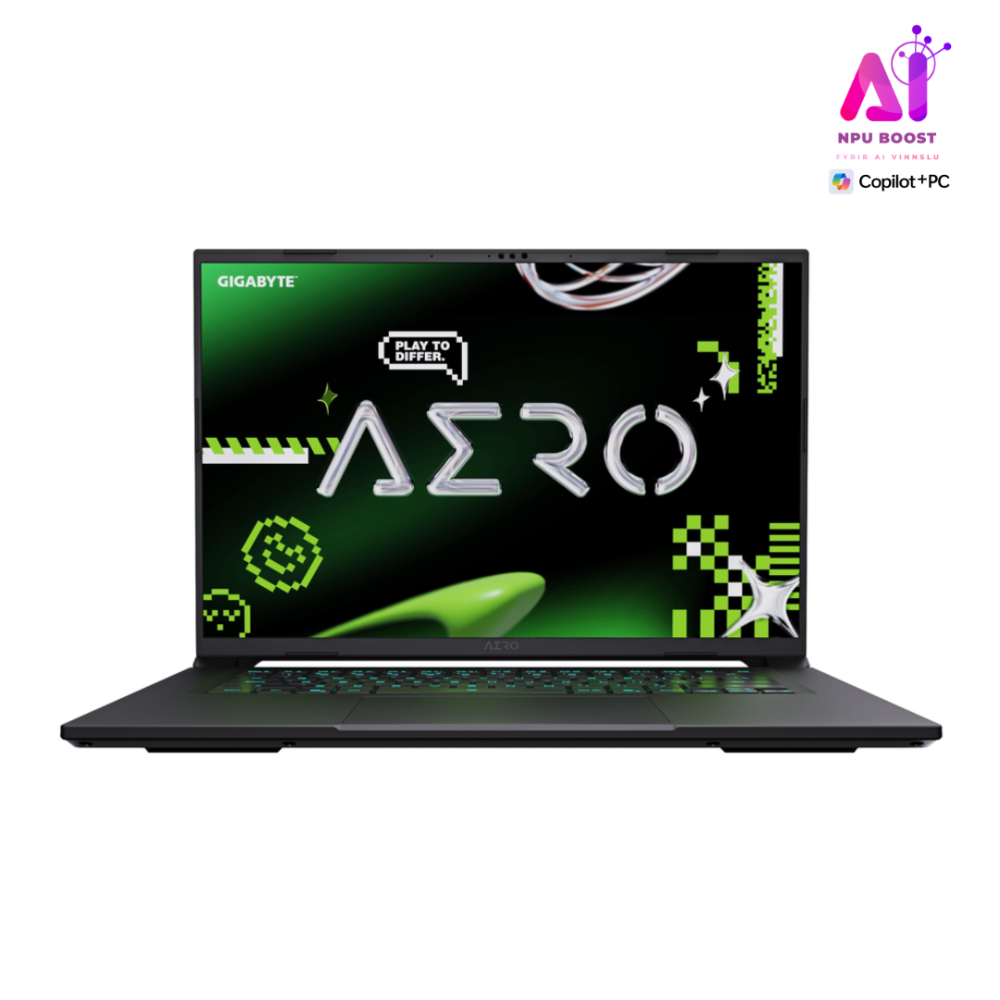 [1VH-93NEC64AH] Gigabyte Aero X AI+ leikjafartölva 16" QHD+165 Ryzen AI-7-350HX 32GB 1TB RTX5060 W11P, Space Grey