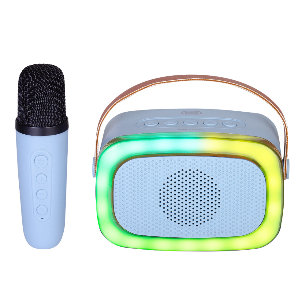 [0XR8A0104] Trevi XR Jump Karaoke RGB ferðahátalari með hljóðnema, blár