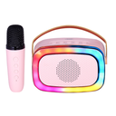 Trevi XR Jump Karaoke RGB ferðahátalari með hljóðnema, bleikt
