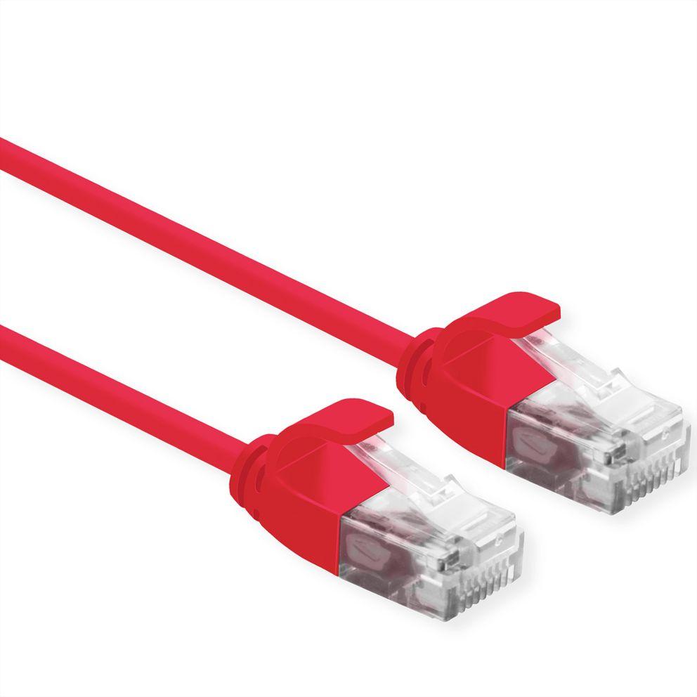 [21.15.3913-100] Netsnúra Cat6A RJ45-RJ45 Datacenter Rauð 1.0 m