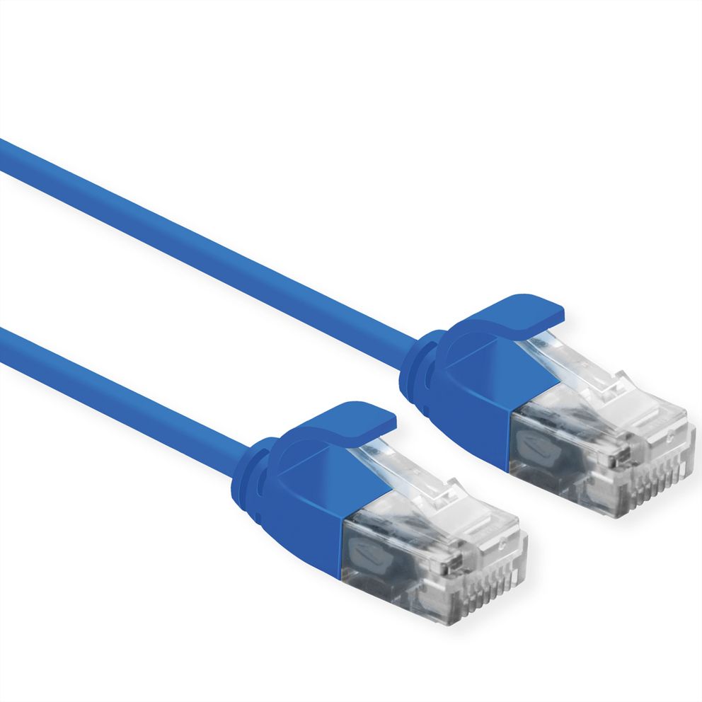 [21.15.3944-100] Netsnúra Cat6A RJ45-RJ45 DataCenter Blár 1.5 m
