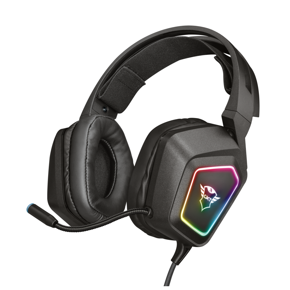 [23191] Trust GXT 450 Blizz RGB 7.1 leikjaheyrnartól með hljóðnema, svört