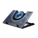 Trust GXT1125 Quno LED fartölvustandur með 5 viftur, svartur