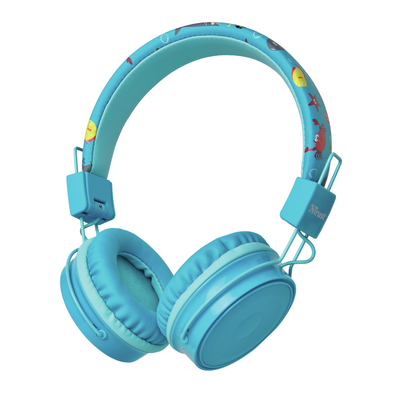 Trust Comi bluetooth þráðlaus krakkaheyrnartól, blá