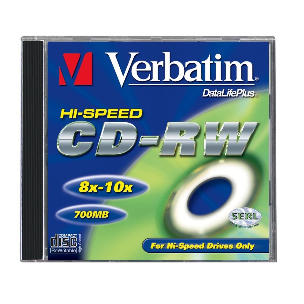 [23942431480] Verbatim 8-12x CD-RW diskar, 1stk í hulstri