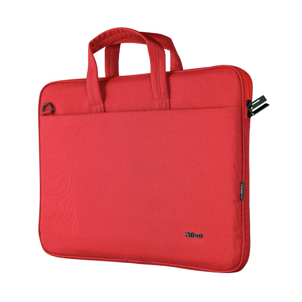 Trust Bologna 16" ECO fartölvuumslag með handfangi, Rauð