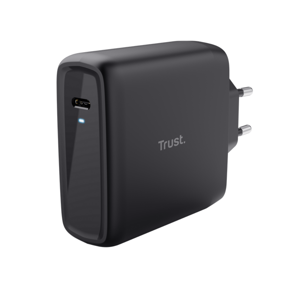 [24817] 65W Trust Maxo USB-C PPS PD hleðslutæki með USB-C kapli, svartur