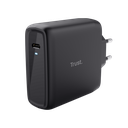 65W Trust Maxo USB-C PPS PD hleðslutæki með USB-C kapli, svartur