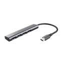 Trust Halyx USB-C í 4x USB-A 3.2 HUB, silfur