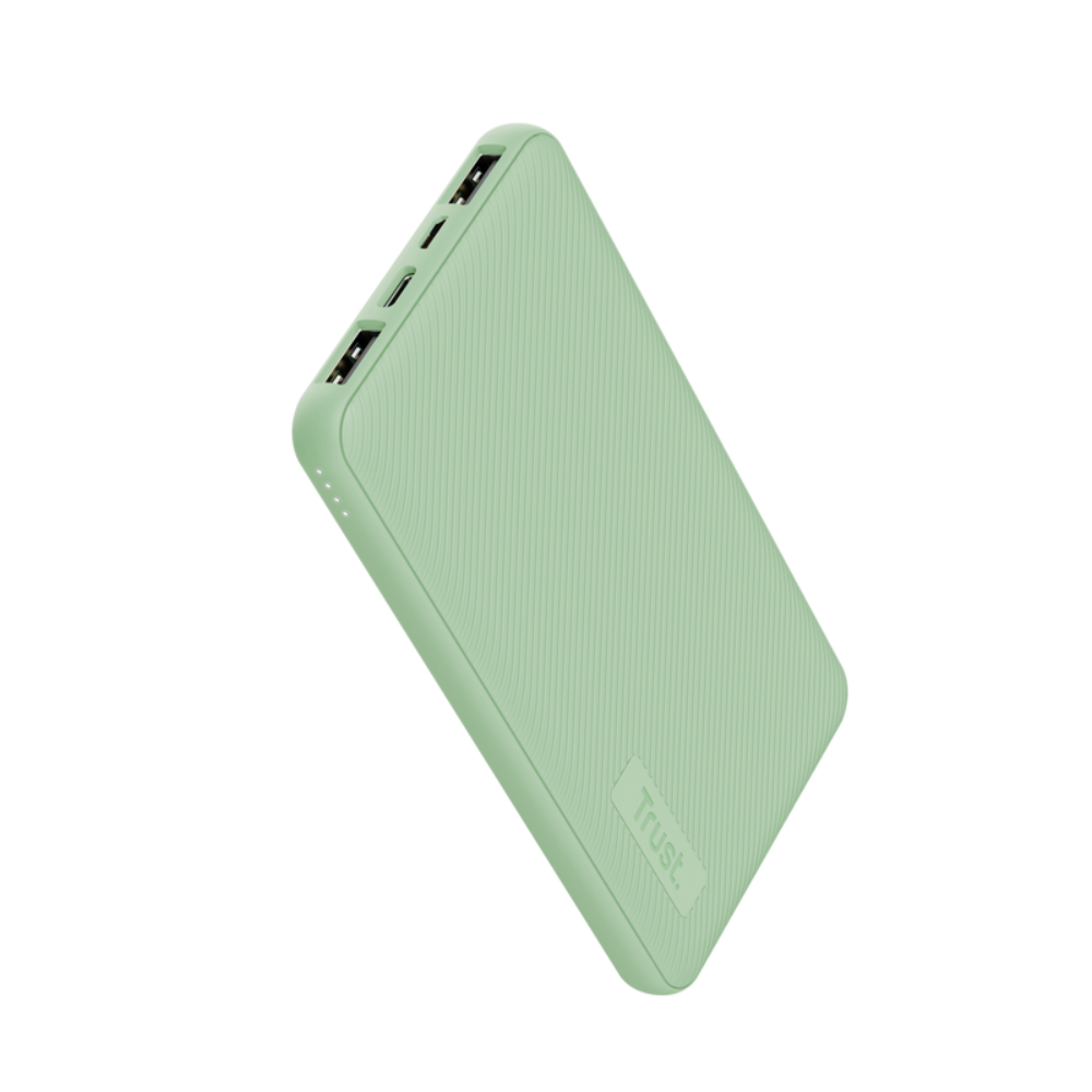 [25029] Trust Primo 10.000mAh 15W USB-C ferðarafhlaða ECO, græn