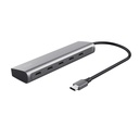 Trust Halyx USB-C í 5x USB-C 3.2 HUB, silfur
