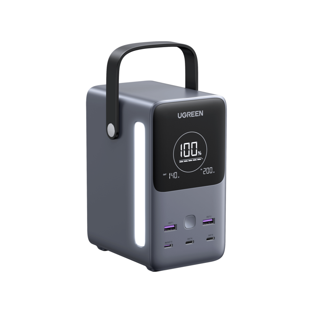 [25286] UGREEN 48.000mAh PD 300W ferðarafhlaða með innb. Lampa