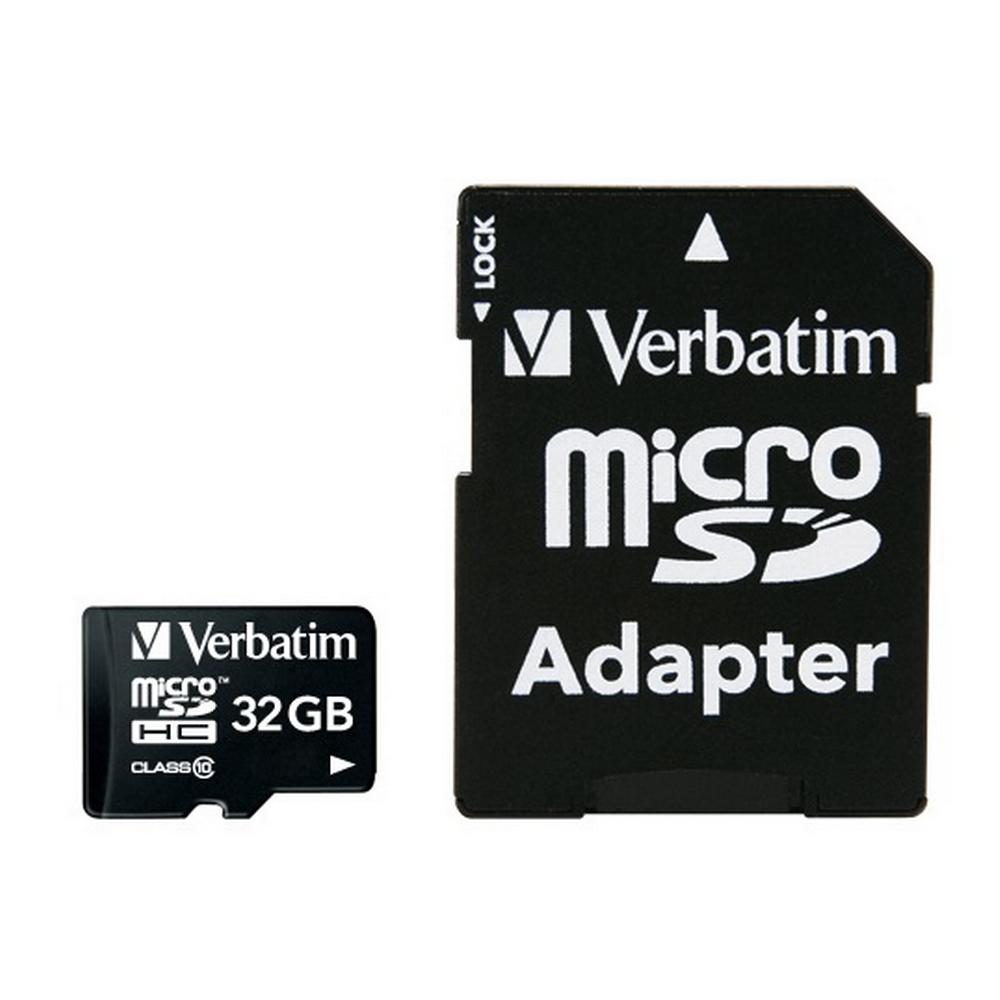 [253172] Verbatim MicroSD 32GB class 10 UHS-1 U1 minniskort m/SD-breytistykki