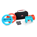 Trust GXT 1249 7-in-1 Nintendo Switch aukahlutasett, Rautt/Blátt, svart