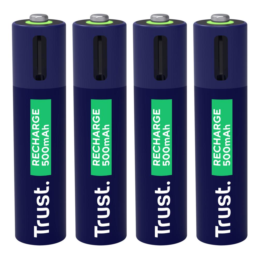 [25671] Trust endurhlaðanlegar USB-C AAA rafhlöður, 4stk