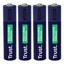 Trust endurhlaðanlegar USB-C AAA rafhlöður, 4stk