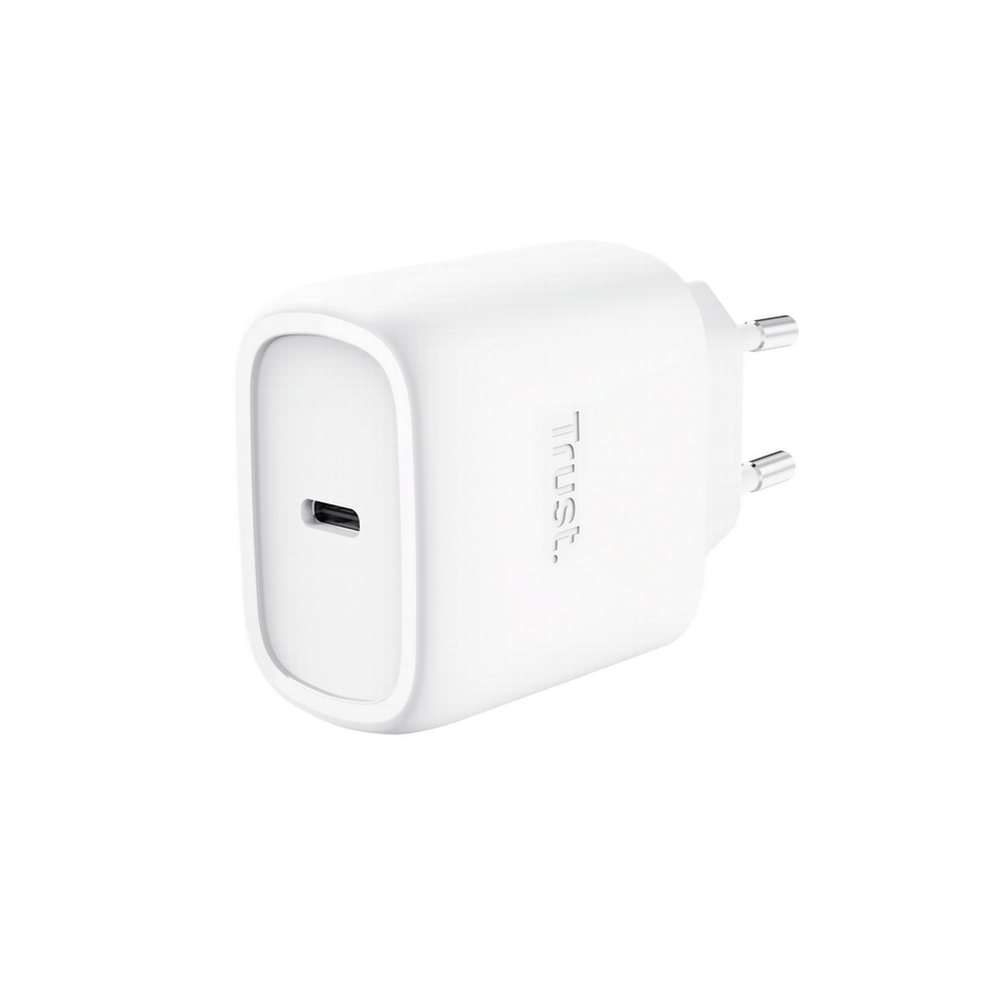 45W Trust Maxo USB-C PPS PD hleðslutæki, hvítt