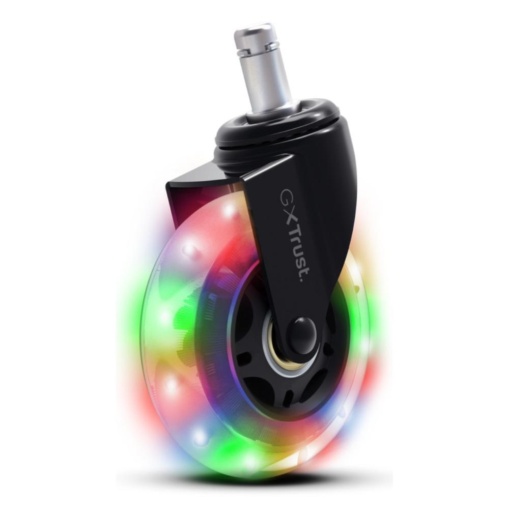 [25803] Trust GXT 701 RGB gelhjól undir leikjastóla, glær