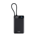 Trust Fiera 10.000mAh 20W USB-C ferðarafhlaða með USB-C snúru og LED skjá, svört