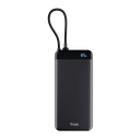 Trust Fiera 20.000mAh 20W USB-C ferðarafhlaða með USB-C snúru og LED skjá, svört